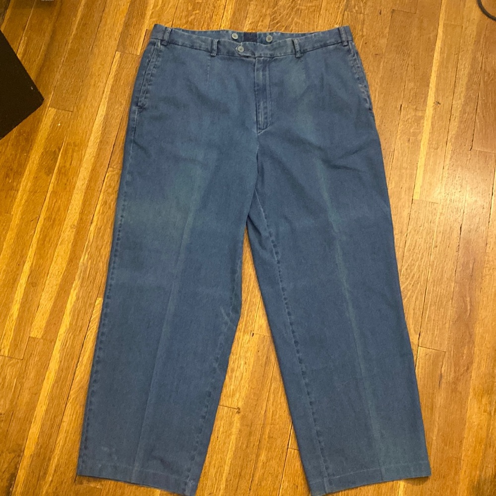 Paul & Shark Yachting Blue Denim Pants Mens Size 38x28 Suspender Buttons Read*